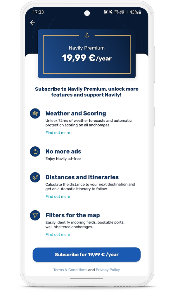 Aperçu application premium